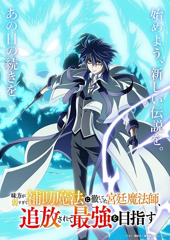 Mikata ga Yowa Sugite Hojo Mahou ni Toushite Ita Kyuutei Mahoushi, Tsuihou Sarete Saikyou wo Mezasu (Dub) Poster